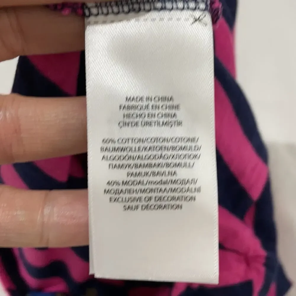 Ralph Lauren 4t navy hot pink stipe t worn once